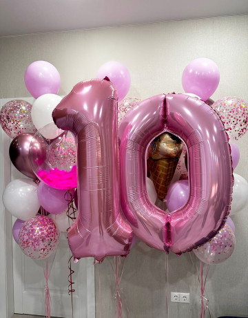 Набор воздушных шаров для девочки на 10 лет