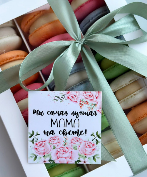 Купить Макарон "Фисташка /малина"